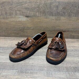 Cole Haan Kiltie Tasseles Brown Leather Loafers Men's Size 12